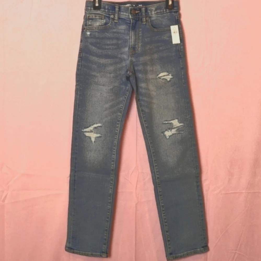Old Navy Kids 360 Stretch Slim Built in Tough Blue Jeans size 12